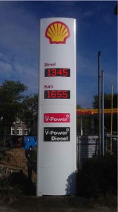 Shell LED prijzenbord Ommen